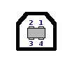 Pines del Conector USB B Hembra