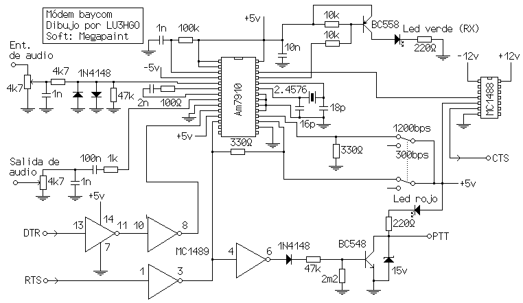 Módem Baycom con AM7910